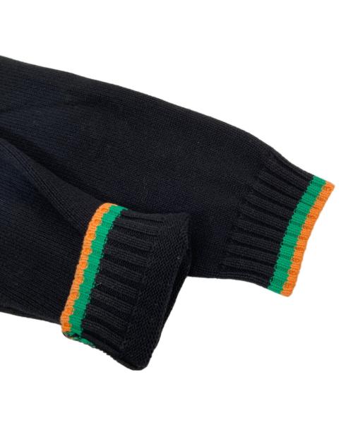 CASABLANCA（カサブランカ）CASABLANCA (カサブランカ) クルーネックニット ブラック サイズ:Lの古着・服飾アイテム