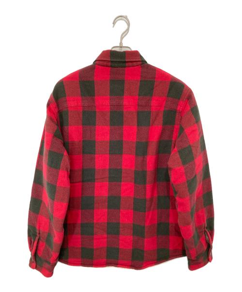 stussy（ステューシー）stussy (ステューシー) SHERPA LINED BUFFALO PLAID SHIRT　シェルパ ラインド バッファロー プレイド シャツ レッド サイズ:Sの古着・服飾アイテム