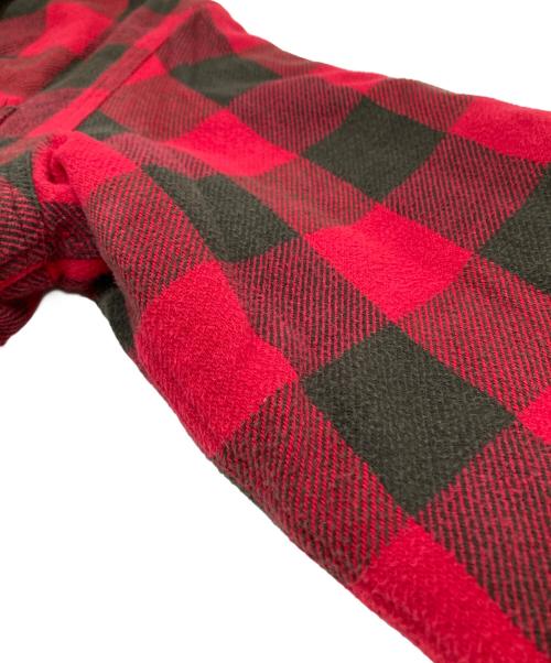 stussy（ステューシー）stussy (ステューシー) SHERPA LINED BUFFALO PLAID SHIRT　シェルパ ラインド バッファロー プレイド シャツ レッド サイズ:Sの古着・服飾アイテム