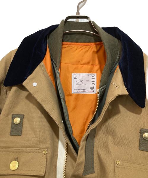 sacai（サカイ）sacai (サカイ) CarHartt (カーハート) Canvas MA-1 Jacket Michigan ブラウン サイズ:1の古着・服飾アイテム