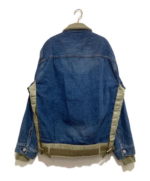 sacai（サカイ）sacai (サカイ) CarHartt (カーハート) ナイロンドッキングデニムジャケット インディゴ サイズ:3の古着・服飾アイテム