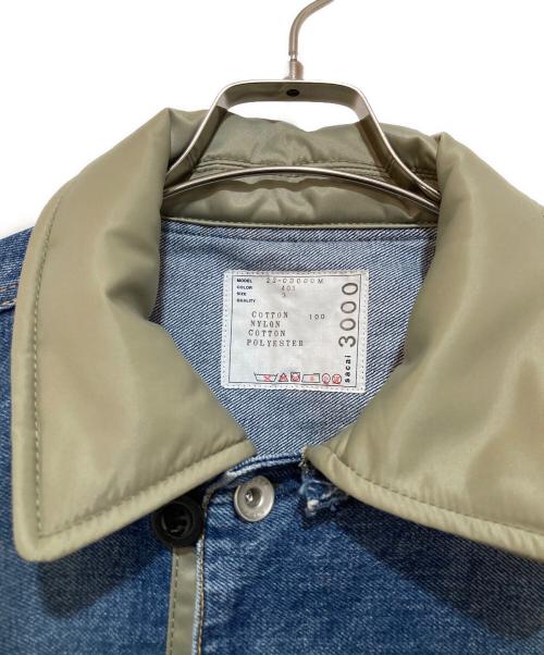 sacai（サカイ）sacai (サカイ) CarHartt (カーハート) ナイロンドッキングデニムジャケット インディゴ サイズ:3の古着・服飾アイテム
