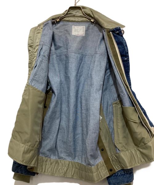 sacai（サカイ）sacai (サカイ) CarHartt (カーハート) ナイロンドッキングデニムジャケット インディゴ サイズ:3の古着・服飾アイテム