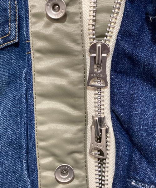 sacai（サカイ）sacai (サカイ) CarHartt (カーハート) ナイロンドッキングデニムジャケット インディゴ サイズ:3の古着・服飾アイテム