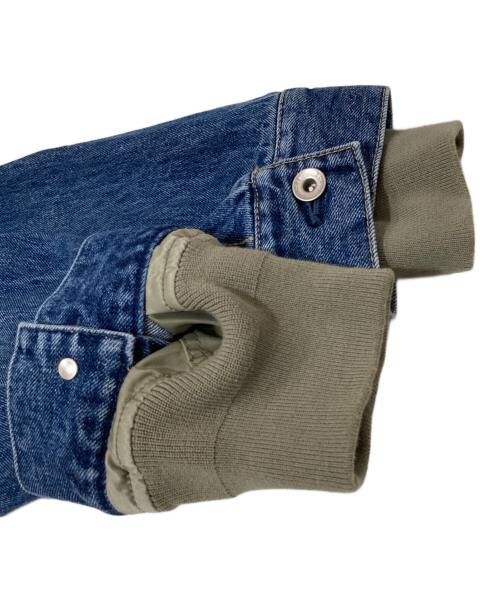 sacai（サカイ）sacai (サカイ) CarHartt (カーハート) ナイロンドッキングデニムジャケット インディゴ サイズ:3の古着・服飾アイテム