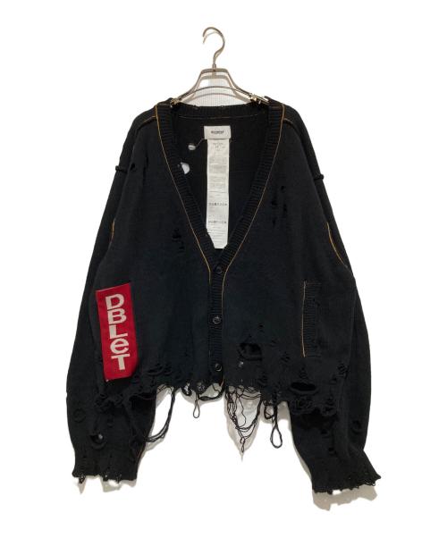 doublet（ダブレット）doublet (ダブレット) RECYCLE DENIM YARN CARDIGAN ブラック サイズ:Ｍの古着・服飾アイテム