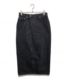 HYKE（ハイク）の古着「デニムスカート」｜ブラック