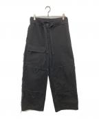 DRIES VAN NOTENドリスヴァンノッテン）の古着「デザインワイドデニムパンツ」｜ブラック