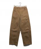 AURALEEオーラリー）の古着「WASHED ORGANIC CANVAS PANTS」｜ブラウン