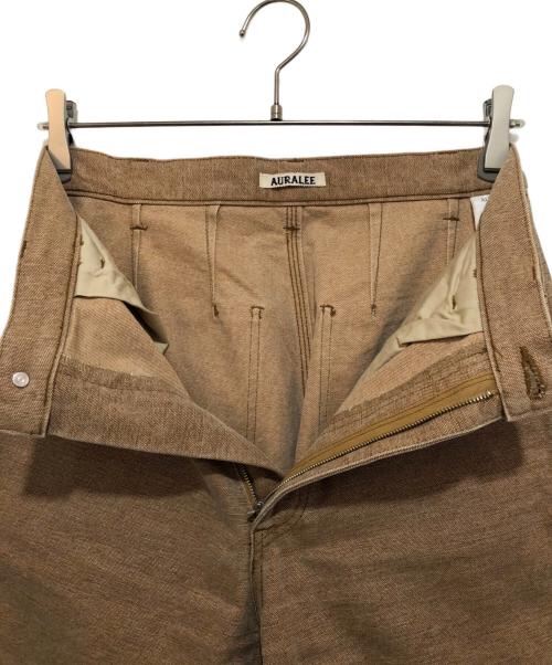 AURALEE（オーラリー）AURALEE (オーラリー) WASHED ORGANIC CANVAS PANTS ブラウン サイズ:1の古着・服飾アイテム