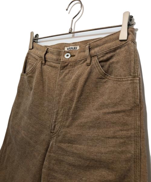 AURALEE（オーラリー）AURALEE (オーラリー) WASHED ORGANIC CANVAS PANTS ブラウン サイズ:1の古着・服飾アイテム
