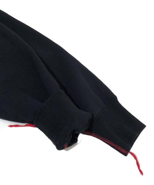 6(ROKU) BEAUTY&YOUTH（ロク ビューティーアンドユース）6(ROKU) BEAUTY&YOUTH (ロク ビューティーアンドユース) コットンウラケ カラーステッチ クルーネック プルオーバー ブラック サイズ:不明の古着・服飾アイテム