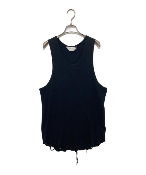 ANCELLM（アンセルム）ANCELLM (アンセルム) DAMAGE WAFFLE TANK TOP ブラック サイズ:3の古着・服飾アイテム