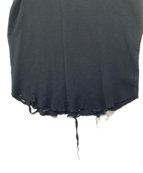 ANCELLM（アンセルム）ANCELLM (アンセルム) DAMAGE WAFFLE TANK TOP ブラック サイズ:3の古着・服飾アイテム