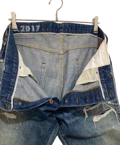 VISVIM（ビズビム）VISVIM (ビズビム) ダメージ加工デニムパンツ インディゴ サイズ:SIZE34の古着・服飾アイテム