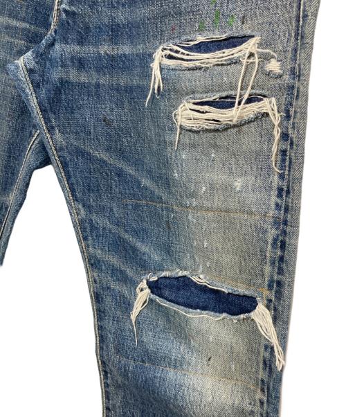 VISVIM（ビズビム）VISVIM (ビズビム) ダメージ加工デニムパンツ インディゴ サイズ:SIZE34の古着・服飾アイテム