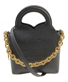 TIFFANY & Co.（ティファニー アンド コー）の古着「リターントゥ・ マイクロトート スモールチャームトートバッグ 2wayショルダーバッグ」｜ブラック