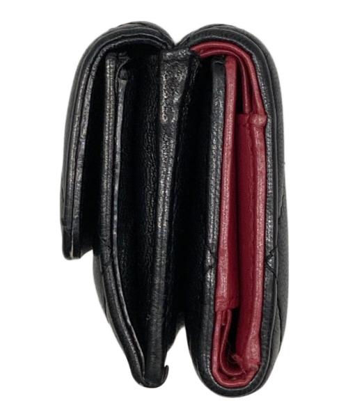 CHANEL（シャネル）CHANEL (シャネル) 3つ折り財布 ブラックの古着・服飾アイテム