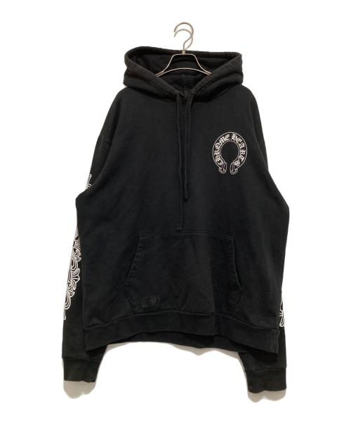 CHROME HEARTS（クロムハーツ）CHROME HEARTS (クロムハーツ) Horseshoe Pullover Hoodie ホースシュープリントパーカー 2212-304-0060 ブラック サイズ:Mの古着・服飾アイテム