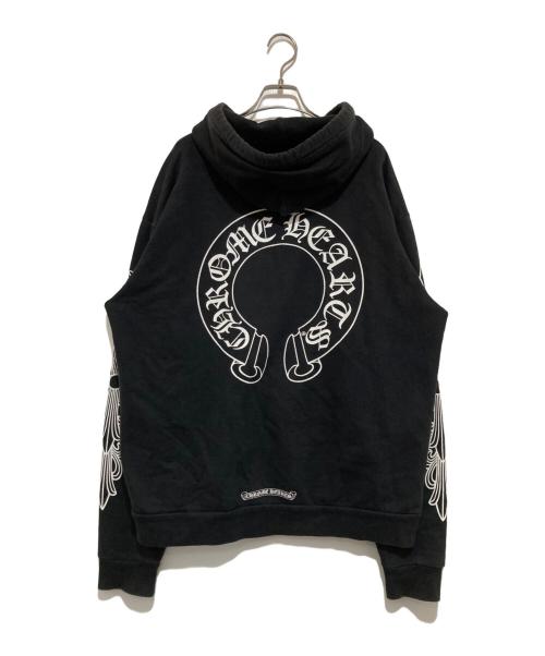 CHROME HEARTS（クロムハーツ）CHROME HEARTS (クロムハーツ) Horseshoe Pullover Hoodie ホースシュープリントパーカー 2212-304-0060 ブラック サイズ:Mの古着・服飾アイテム