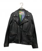 SEVESKIGセヴシグ）の古着「ウォータープルーフダブルライダースジャケット」｜ブラック