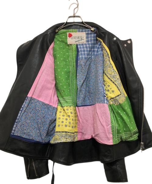 SEVESKIG（セヴシグ）SEVESKIG (セヴシグ) ウォータープルーフダブルライダースジャケット ブラック サイズ:Mの古着・服飾アイテム