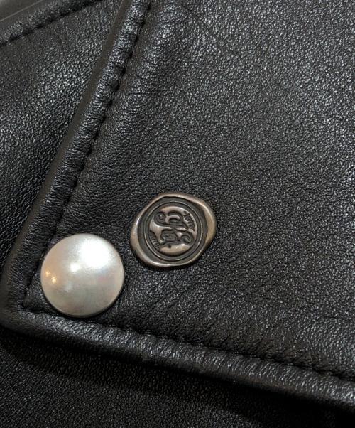 SEVESKIG（セヴシグ）SEVESKIG (セヴシグ) ウォータープルーフダブルライダースジャケット ブラック サイズ:Mの古着・服飾アイテム