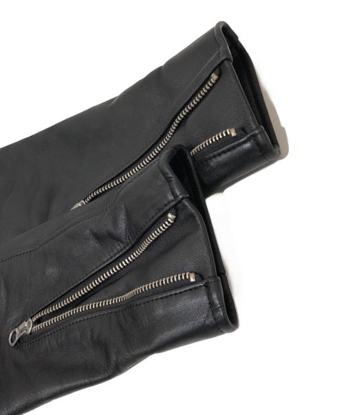 SEVESKIG（セヴシグ）SEVESKIG (セヴシグ) ウォータープルーフダブルライダースジャケット ブラック サイズ:Mの古着・服飾アイテム