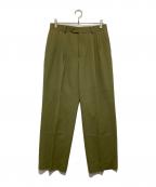 AURALEEオーラリー）の古着「LIGHT WOOL MAX GABARDINE TWO-TUCK SLACKS」｜ベージュ