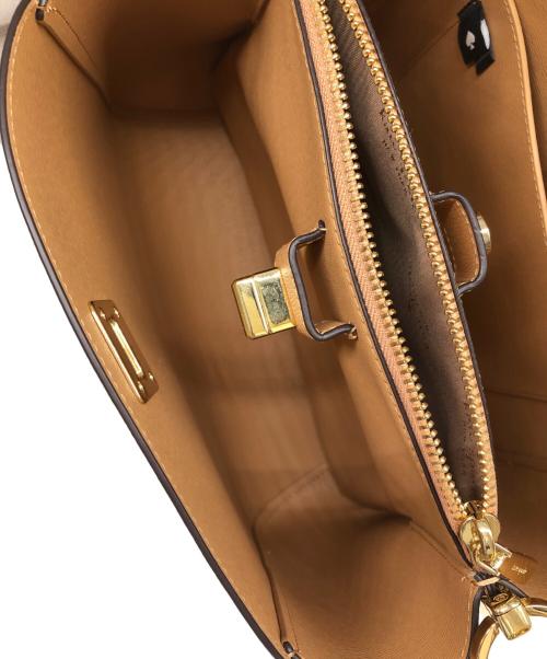 Kate Spade（ケイトスペード）Kate Spade (ケイトスペード) フィービー カラーブロック ラージ トップハンドルサッチェル アイボリーの古着・服飾アイテム