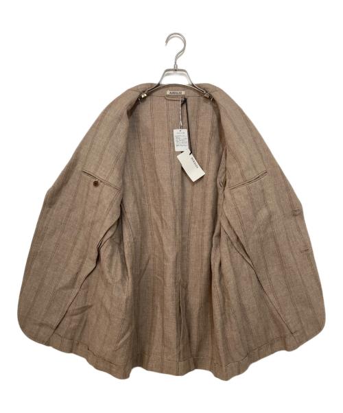 AURALEE（オーラリー）AURALEE (オーラリー) LINEN WOOL SILK SHARK SKIN JACKET ベージュ サイズ:5の古着・服飾アイテム