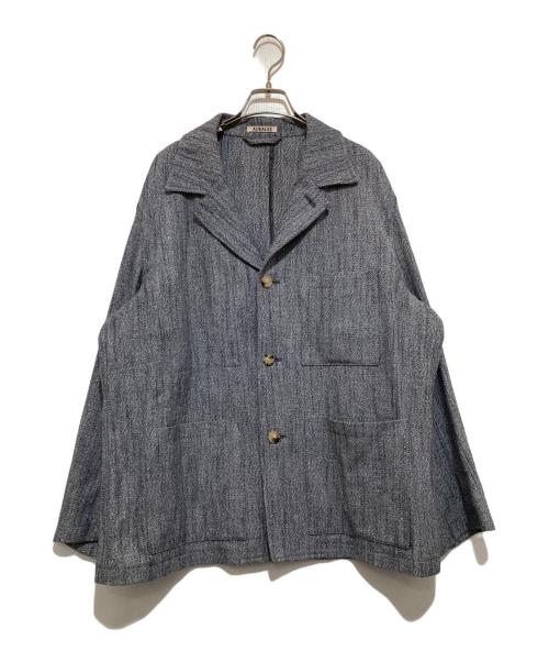 AURALEE（オーラリー）AURALEE (オーラリー) WOOL SILK MIX TWEED BLOUSON グレー サイズ:5の古着・服飾アイテム