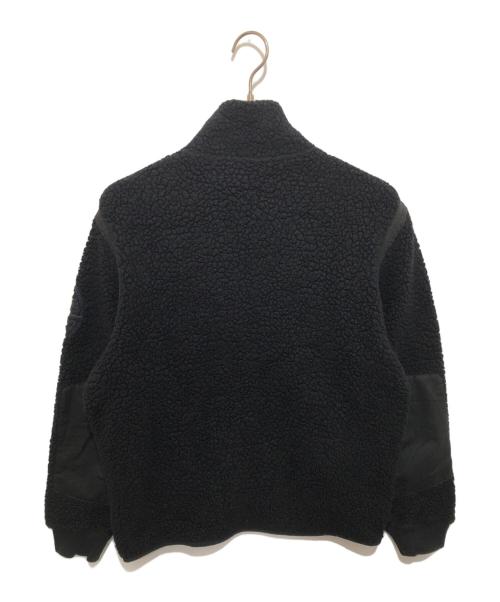 STONE ISLAND（ストーンアイランド）STONE ISLAND (ストーンアイランド) ロゴ刺繍 ジッパー付きフリース ジャケット ブラック サイズ:Mの古着・服飾アイテム