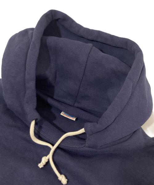 WAREHOUSE（ウエアハウス）WAREHOUSE (ウエアハウス) JOHN GLUCKOW (ジョン グラッコー) Fakie Afterhood(フェイキーアフターフード) / 後付けスウェットパーカー 茄子紺 ネイビー サイズ:Mの古着・服飾アイテム