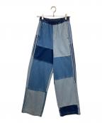 adidasアディダス）の古着「パッチワークジーンズ」｜インディゴ