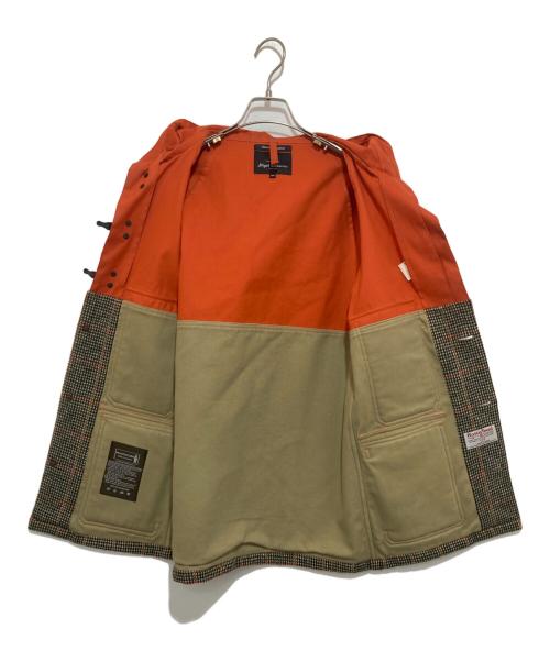 NIGEL CABOURN（ナイジェルケーボン）NIGEL CABOURN MACKINTOSH (マッキントッシュ) Harris Tweed (ハリスツイード) カメラマンジャケット CAMERAMAN JACKET フーデッドコート 809113008 オレンジ サイズ:44の古着・服飾アイテム
