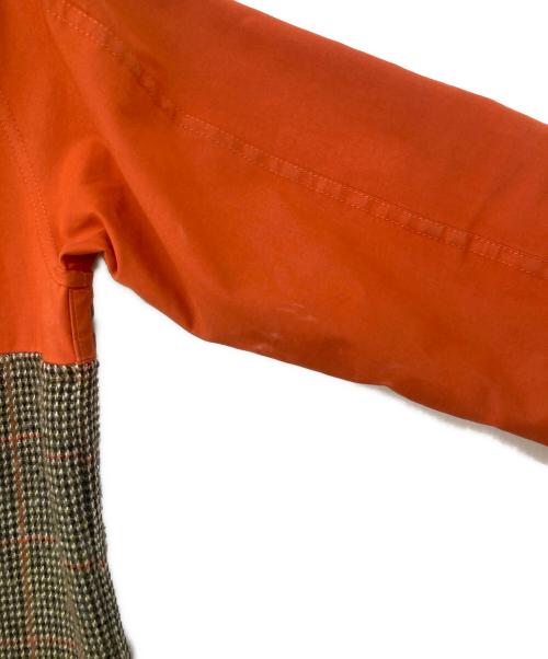 NIGEL CABOURN（ナイジェルケーボン）NIGEL CABOURN MACKINTOSH (マッキントッシュ) Harris Tweed (ハリスツイード) カメラマンジャケット CAMERAMAN JACKET フーデッドコート 809113008 オレンジ サイズ:44の古着・服飾アイテム