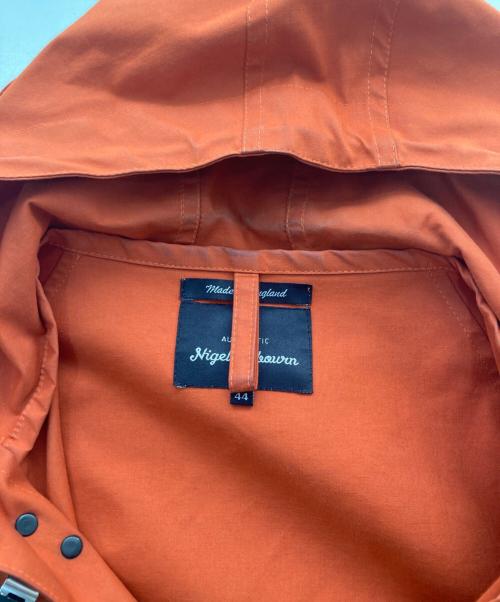 NIGEL CABOURN（ナイジェルケーボン）NIGEL CABOURN MACKINTOSH (マッキントッシュ) Harris Tweed (ハリスツイード) カメラマンジャケット CAMERAMAN JACKET フーデッドコート 809113008 オレンジ サイズ:44の古着・服飾アイテム