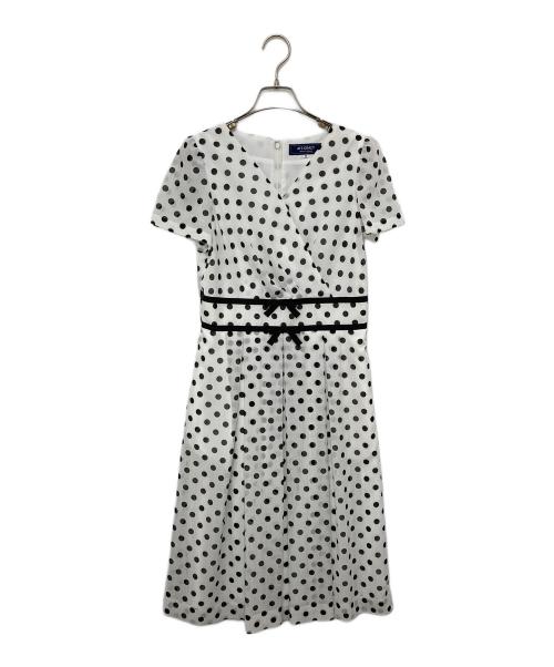 M'S GRACY（エムズグレイシー）M'S GRACY (エムズグレイシー) 半袖ドットワンピース ホワイト サイズ:38の古着・服飾アイテム
