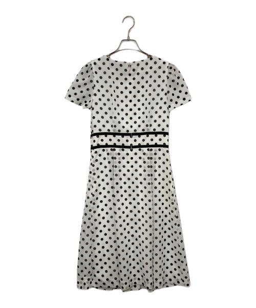 M'S GRACY（エムズグレイシー）M'S GRACY (エムズグレイシー) 半袖ドットワンピース ホワイト サイズ:38の古着・服飾アイテム