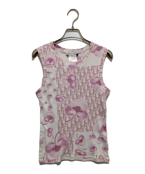 Christian Dior（クリスチャン ディオール）Christian Dior (クリスチャン ディオール) トロッターノースリーブカットソー ピンク サイズ:40の古着・服飾アイテム