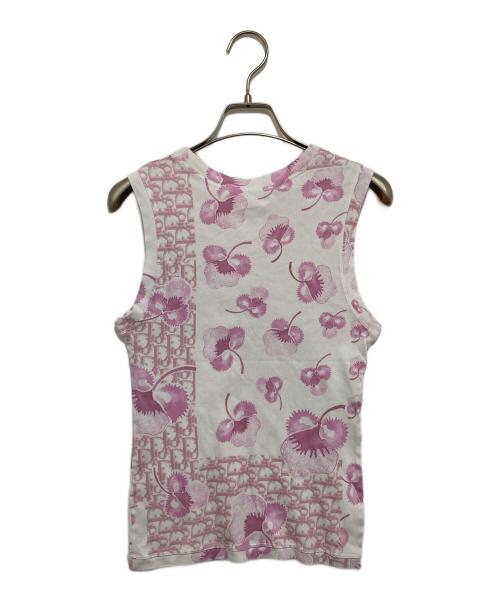 Christian Dior（クリスチャン ディオール）Christian Dior (クリスチャン ディオール) トロッターノースリーブカットソー ピンク サイズ:40の古着・服飾アイテム