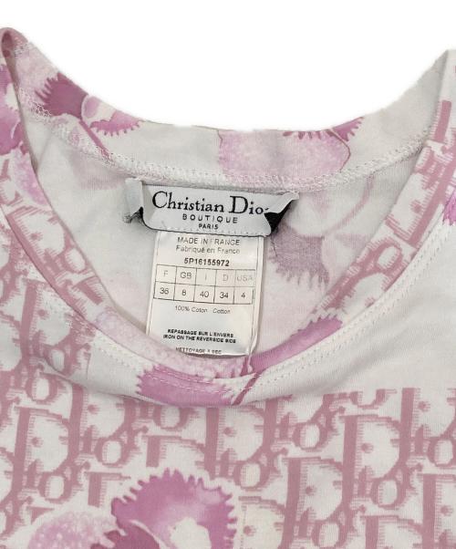 Christian Dior（クリスチャン ディオール）Christian Dior (クリスチャン ディオール) トロッターノースリーブカットソー ピンク サイズ:40の古着・服飾アイテム