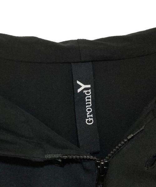 GROUND Y（グラウンドワイ）GROUND Y (グラウンドワイ) オーバーサイズ変形ジップパーカー ブラック サイズ:34の古着・服飾アイテム