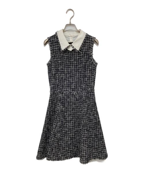 theory（セオリー）theory (セオリー) ツイードノースリーブワンピース グレーの古着・服飾アイテム