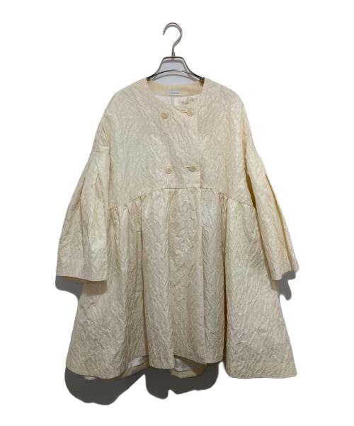 COLUMN（コラム）COLUMN (コラム) ジャカードコート アイボリー サイズ:36の古着・服飾アイテム