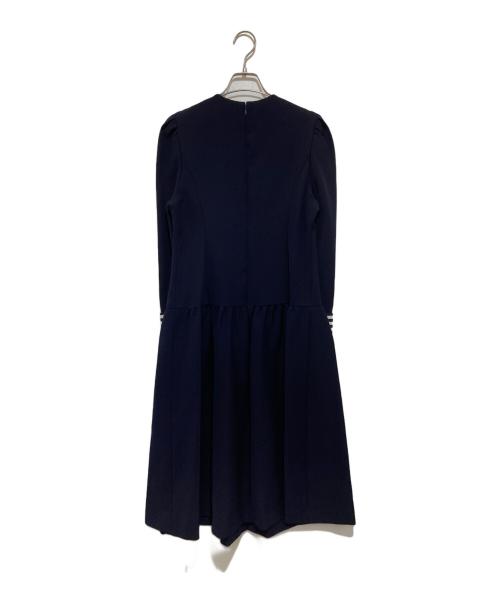 BORDERS at BALCONY（ボーダーズアットバルコニー）BORDERS AT BALCONY (ボーダーズアットバルコニー) BORDER CUFF TWILL DRESS ネイビー サイズ:36の古着・服飾アイテム