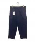 SOPHNET.ソフネット）の古着「HARD MELTON 1TUCK TAPERED CARGO PANTS（ハードメルトン1タックテーパードカードパンツ） SOPH-242011」｜ネイビー