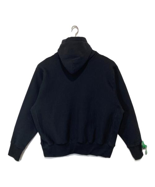 LQQK STUDIO（ルックスタジオ）LQQK STUDIO (ルックスタジオ) SIGNATURE SNAP FLEECE HOODIE（シグネチャー スナップフリースフーディ）/ スウェットパーカー　LQA23CB15 ブラック サイズ:XXLの古着・服飾アイテム