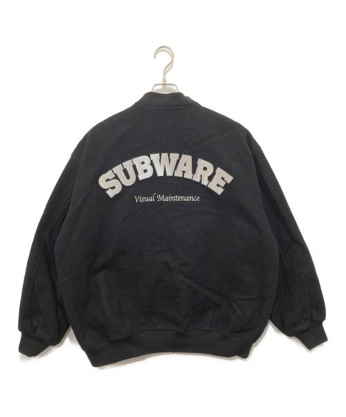 NEIGHBORHOOD（ネイバーフッド）NEIGHBORHOOD (ネイバーフッド) SUBWARE (サブウェア) 24AW STADIUM JACKET（スタジアムジャケット）242SZ49N-JKM01 / スタジャン ブラック サイズ:XLの古着・服飾アイテム